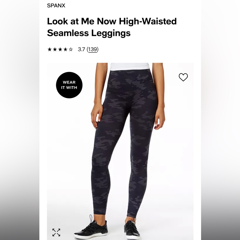 Spanx Look At Me Now Camo Seamless Leggings